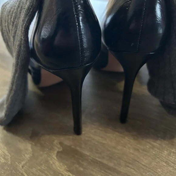 Zara Sock Bootie Heels Pointed Toe Stretch Knit Stiletto Pumps EU 35 US 5 NWT - Picture 4 of 8